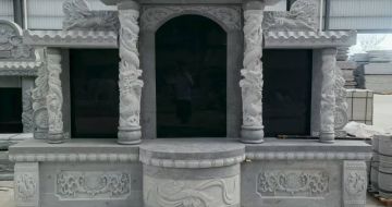 西宁 芝麻灰高档墓碑，土墓，可定制