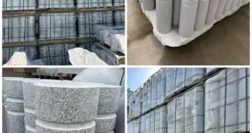 西宁 芝麻白花岗岩挡车柱、隔离柱多少钱