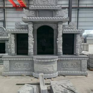西宁 芝麻灰高档墓碑，土墓，可定制