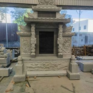 西宁 芝麻灰高档墓碑、土墓，一套也支持定做