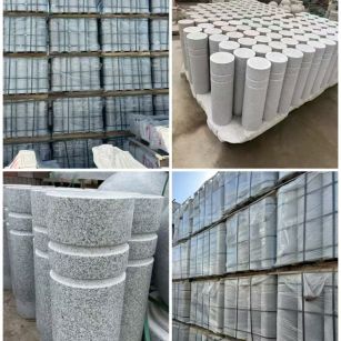 西宁 芝麻白花岗岩挡车柱、隔离柱多少钱