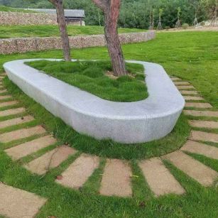 西宁 芝麻白光面整石坐凳