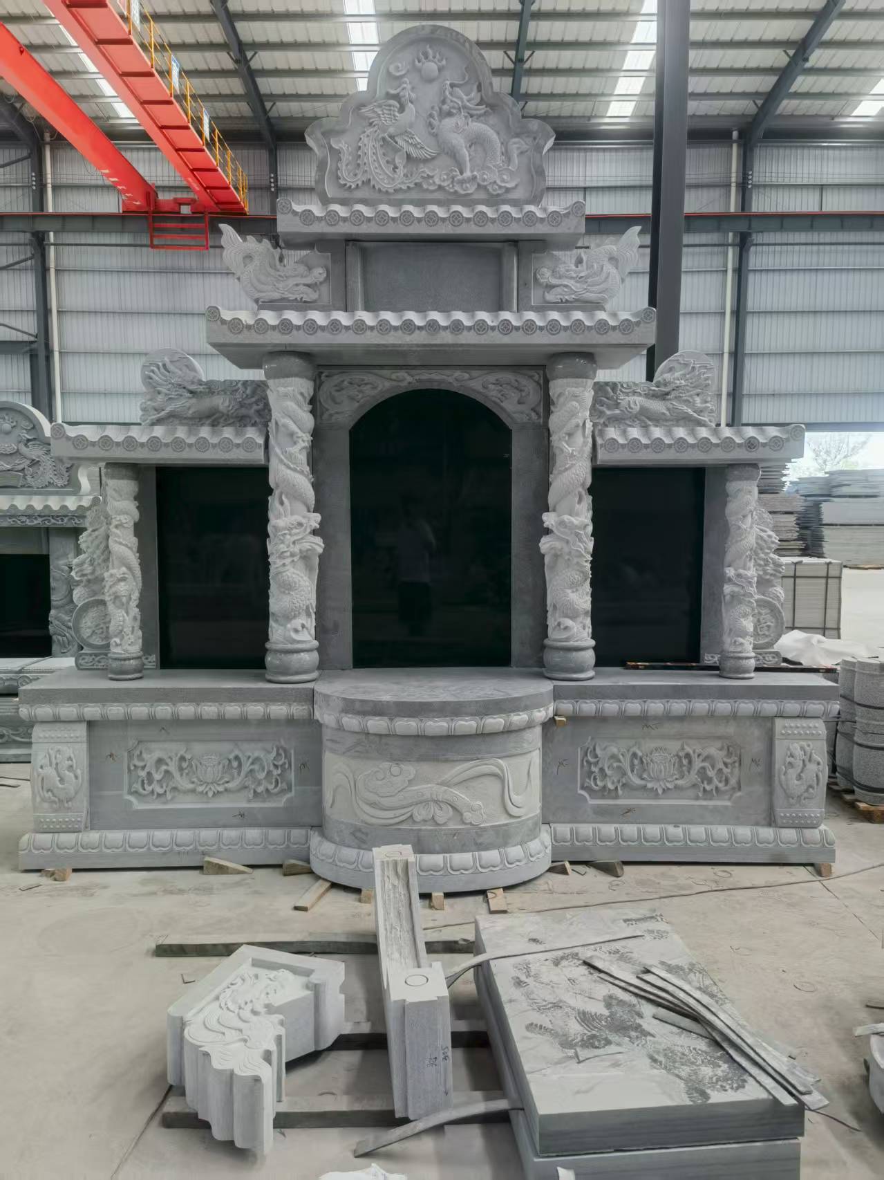 西宁 芝麻灰高档墓碑，土墓，可定制