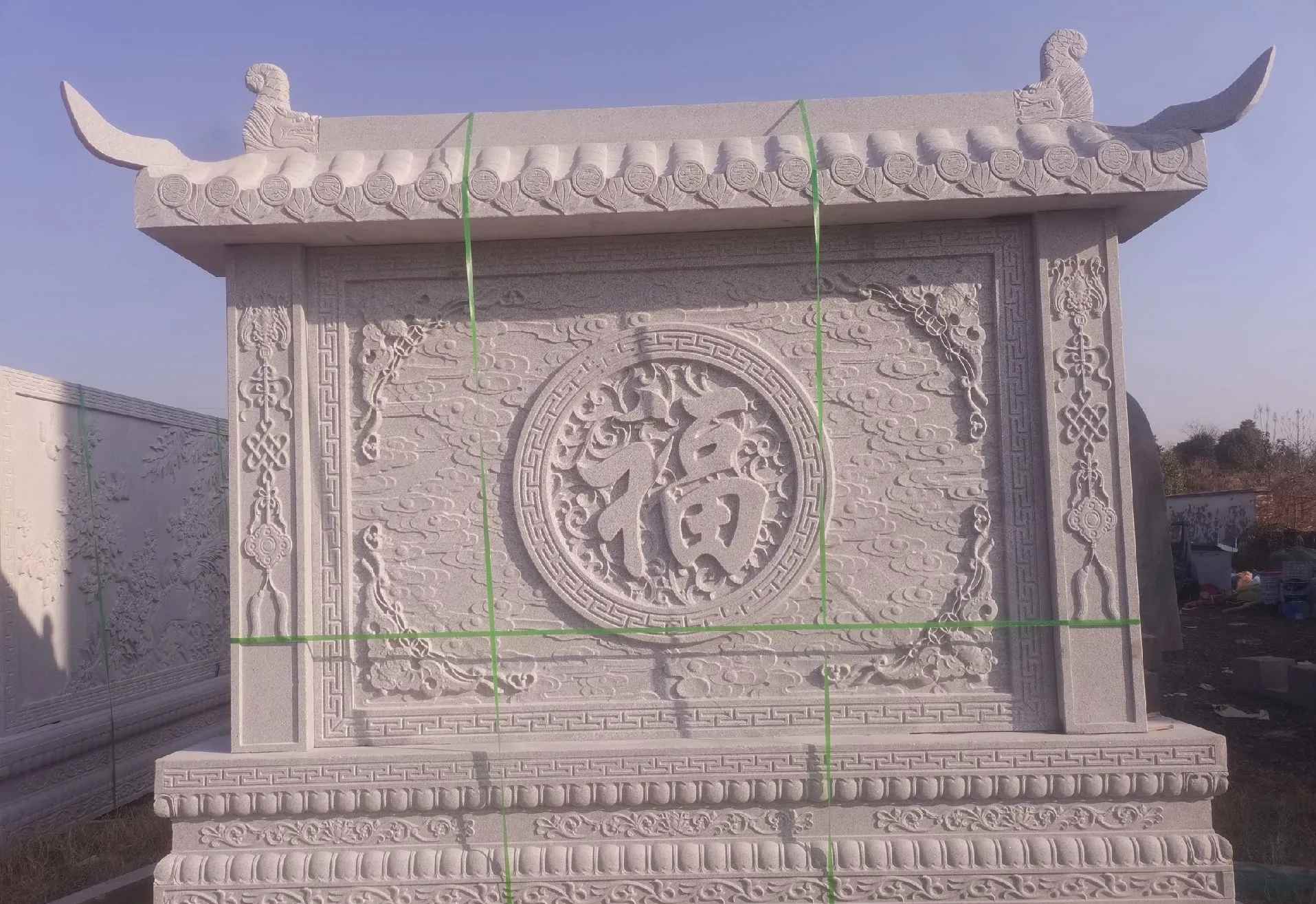 西宁 芝麻白花岗岩屏风，照壁，影壁